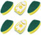 6PCS Dish Wand Refills Replacement Dishwashing Sponge Heads Dish Wand Brush Pads Kitchen Sink Cleaning Tool for Kitchen Room Floor Glasses Cleaning Supply