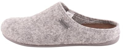 Shepherd of Sweden - Jon Wollhausschuhe - Herren - 100% Wolle - Schlupfmodell - Pantoffeln - Gummisohle - Grey - Größe 43