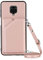 Funda para Xiaomi Redmi Note 9S / Note 9 Pro con Cuerda, Carcasa Cuero Premium PU Suave Case con Correa Colgante Ajustable Collar Correa de Cuello Cadena Cordón Ranuras para Tarjetas Anti-Choque Cover