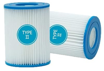 Cartuccia Filtro Tipo II, per Bestway 58094 Cartuccia filtro, Cartuccia per filtro per Bestway Tipo 2, filtro per la pulizia della piscina per Intex Tipo II, Cartuccia filtrante Easy Set Piscina(2pcs)