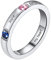U7 personalisiert Damenring Herrenring Edelstahl Ehering Trauring Freundschaftsring mit Geburtsstein & 2 Namen Gravur Modeschmuck Accessoire für Hochzeit Geburtstag