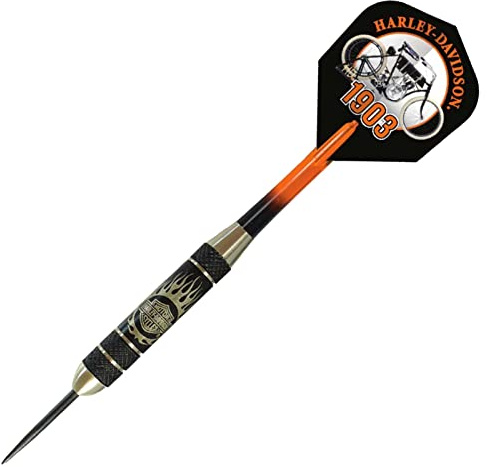 Harley-Davidson Vintage 1903 23 gr. Steel Tip Darts- Black Coated Nickel Barrels