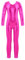 ranrann Kinder Mädchen Jungen Gymnastikanzug Langarm Body Bodysuit Overall Sport Ballett Trikot Tanz Leotard Ganzkörperanzug Einteiler Ballettanzug Turnanzug Hot Pink_Metallic 116/6 Jahre