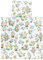 TupTam Unisex Baby Wiegenset 4-teilig Bettwäsche-Set: Bettdecke und Kopfkissen mit Bezug, Farbe: Tiere in Blättern, Größe: 80x80 cm