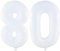 DIWULI Luftballon 80 Geburtstag - Zahl Deko Geburtstag