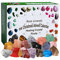 Shenrongtong Adventskalender 2023, Erz-Weihnachts-Adventskalender, Heilkristall-Weihnachts-Countdown-Spielzeug-Set – 24 Gittersteine, Mineralien und Fossilien, Heilkristalle, Edelstein-Kit