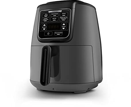 Karaca Air Pro Cook XL 2 in 1 Airfryer Raum Grau Schwarz, Fritten, Hausjoghurt, Trockene Gemüse Obstsorten, Grillgerichte, Less Fat Technology, Grillgerichte Sowie Saftige