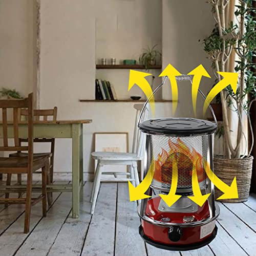 Estufa de Queroseno portátil para Interiores Estufa de calefacción para Acampar Suministros para Exteriores Calentadores de parafina sin Electricidad Calentador eficiente para mochileros Senderis