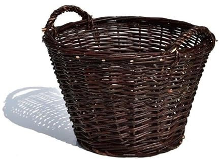 AzaliaDesign Gartenkorb aus Weide Holzkorb Obstkorb Weidenkorb S M L (Ø 40-50-60cm) (S - 40 cm)