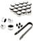 LST 20x Sechskant Rachraube Abdeckkappen Set 17 mm chromfarben Diebstahlschutz