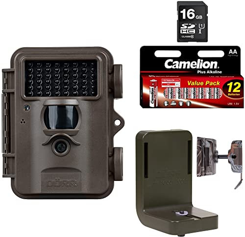 DÖRR Snapshot Mini Black 30MP 4K Komplettset | Überwachungskamera - Wildkamera - Fotofalle - 30MP - Ultra HD 4K Videos - 940nm IR LEDs - Black LEDs | für den Innen- und Außenbereich (Komfort-Kit 2)