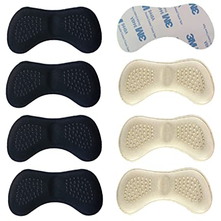 VivoFoot 8 Stück Antirutsch Fersenpolster für zu Große Schuhe, Fersenschutz, Fersenkissen für schuhe, Selbstklebende Fersenhalter gegen Blasen & Reibung (6mm)