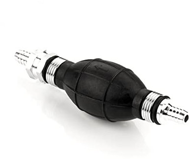 LST Kraftstoff Handpumpe Umfüllpumpe mit 10mm Schlauchanschluss, Förderpumpe für Benzin, Diesel, Öl, Wasser, Sechskantgewinde 22 mm, Einwegpumpe, Siphonpumpe für Kraftstoffsysteme