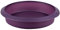 Tradineur - Molde redondo alto de silicona, fácil desmoldeo, horno, microondas, apto para lavavajillas, libre de BPA, repostería, cocina (Violeta - 24,5 x 5,5 cm)