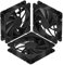 Vetroo 3 Pack Black 120mm PC Case Fans High Airflow Low-Noise High Performance Fan Speed at 1200 RPM 12V 3PIN Connector Compatible with Desktop Computer case