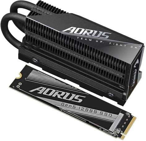GIGABYTE Aorus 2TB M.2 Solid State Drive Gen5 12000 (PCIe Gen 5.0 x4/NVMe 2.0)