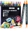 DAOXU 24 PCS Acrylstifte Für Steine Wasserfest,Dual Tip Acrylic marker Acryl Stifte,Farben Lackstift kinder Bemalen Holz Leinwand Kunststoff Papier Keramik DIY Fotoalben