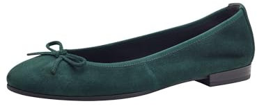 Tamaris Damen Ballerina Leder bequem; Green, EU 37
