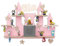Holzura Kinderregal zur Tonie Aufbewahrung, Wandregal für Toniebox, Regale für Tonibox und Figur, Kinderzimmer Wandregale für Musikbox und Tonie figuren, Schloss