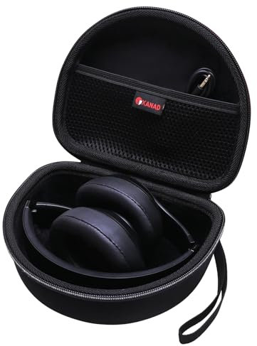 XANAD Kopfhörer-Hülle für Beats Studio und Beat Solo Serie/JBL Tune und JBL Live Serie/Tozo ht2 Serie/Anker Life Serie/Bose QuietComfort Serie, passend für alle faltbaren Kopfhörer (außen schwarz +