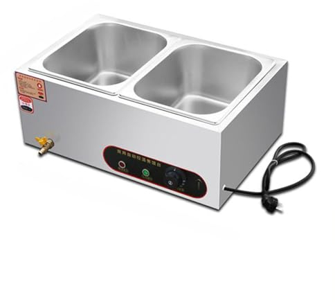 NISMIA Acciaio Inossidabile Bain Marie per Buffet, con Controllo della Temperatura, scaldavivande Elettrico bagnomaria Professionale,2,57 * 37 * 22cm