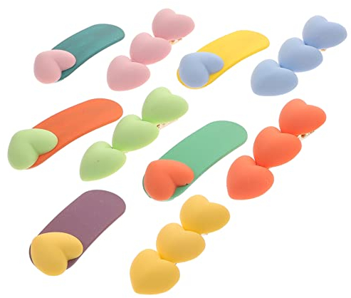 KOMBIUDA Haar-accessoires Für Mädchen 5 Paar Haarspangen in Herzform Einfach Für Besondere Anlässe