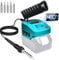 Soldering Iron Station kit Digital LCD Display for Makita 18V Battery, Cordless Soldering Iron kit with Low Voltage Protection & USB&Type-C Charging Port,°C/ºF Conversion, Calibration Support