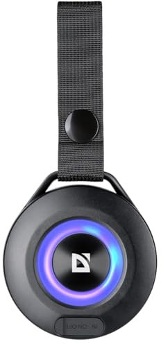 Defender Enjoy 20 Bluetooth Lautsprecher Klein - Mini Lautsprecher Bluetooth, Musikbox, BT Speaker, mit MP3-Player und FM-Empfänger, Bequemer Anhänger & LED-Beleuchtung, True Wireless Stereo Soundbox