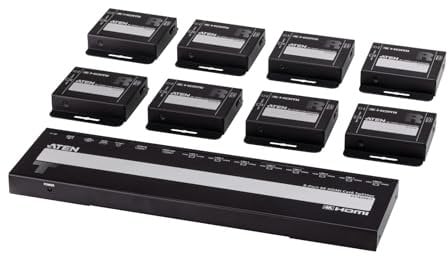 ATEN VS1828KIT - Splitter a 8 porte 4K HDMI Cat6 con 8 ricevitori