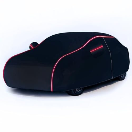 Auto Abdeckplane Autoabdeckung für Opel Corsa C 2003-2006 Hecktürmodell, Maßgeschneiderte Autoplane für Auto Sommer Auto Schutzhülle Auto Plane Abdeckung - Schwarz