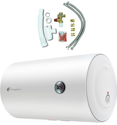 Chauffe Eau Electrique Mural Blindé Horizontal Bypso Sannover 100 Litres + Kit d'Installation Complet NF