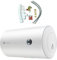 Chauffe Eau Electrique Mural Blindé Horizontal Bypso Sannover 100 Litres + Kit d'Installation Complet NF