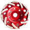 Diamant Schleiftopf,Betonschleifer 125mm Diamant-Schleifscheibe Doppel Turbo Abrasives Beton Werkzeugschleifmaschine Rad Schneiden Schleifscheibe Cup