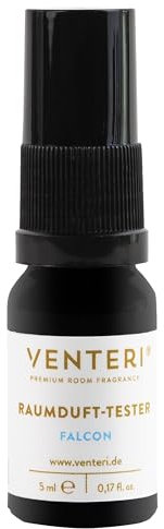 Venteri - Falcon: Luxus Raumduft-Tester Frisch & Blumig Premium Glasflasche mit Schraubverschluss