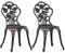 Lauuoeriau Outdoor-Sitz, Outdoor-Stühle, Bistro-Stühle, 2 Stück, Bronze-Aluminiumguss