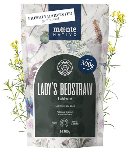 Thé de Caille-lait Jaune Monte Nativo (300g) – Véritable caille-lait jaune délicatement séché – Tisane en vrac 100% pure et naturelle, sans additifs – Une infusion saine et rafraîchissante