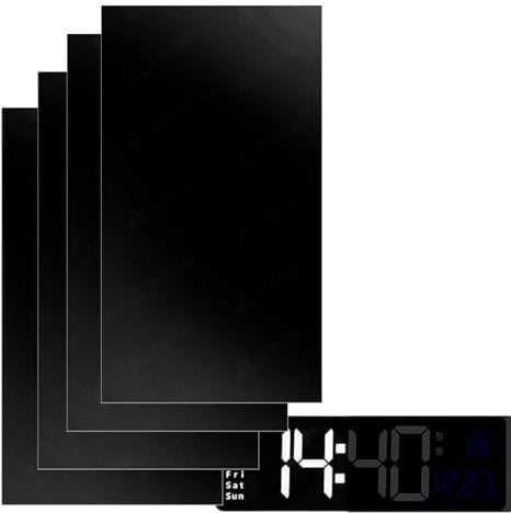 4 Pieza Vinilo Negro Mate,Opaco Ventanas Cristal Blackout Lamina Adhesivo