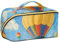 EtherSpher Art Painting Blue Hot Air Balloon Designed Cosmetics Bag with dividers Lightweight Makeup Bags For Women with Compartments & Handle