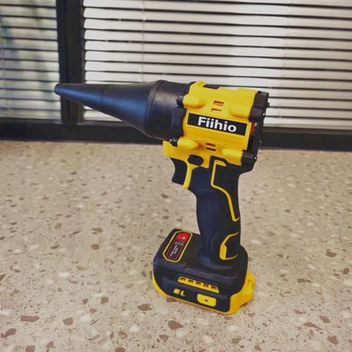 Fiihio Cordless Leaf-Blower Brushless,High-Speed Powerful Motor 100000 RPM Compatible with Dewalt 20V MAX Battery, Hand Air Blowers Duster for Car,Household,Workshop Cleaning (Battery Not Included)