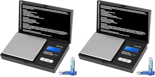 Vinabo Grammwaage Feinwaage 0.01g Waage Gramm 700g/0.01g Goldwaage Präzisionswaage Taschenwaage mit LCD Display und 7 Einheiten Tara Funktion für Küche, Kaffee, Schmuck (Einschließlich 2 Batterien)