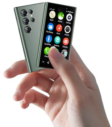 ZOKOE 3G-Mini-Handy, kleines Smartphone für Kinder, 3-Zoll-HD-Bildschirm, 2 GB RAM + 16 GB, kompakt, WiFi,Handy ohne vertrag (Grün)