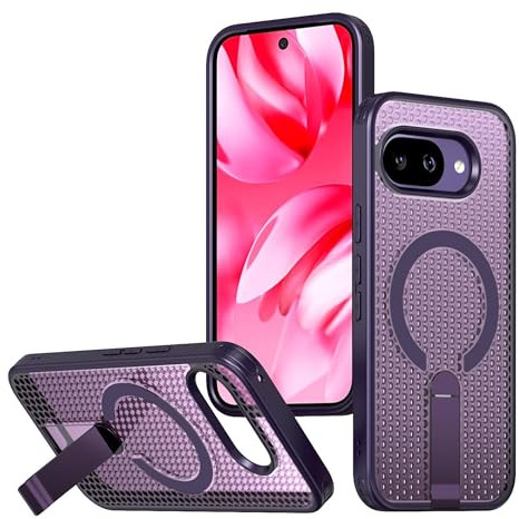 Wigento MagSafe Magnet Handyhülle für Google Pixel 10a kühlendes Cover Honeycomb Lila