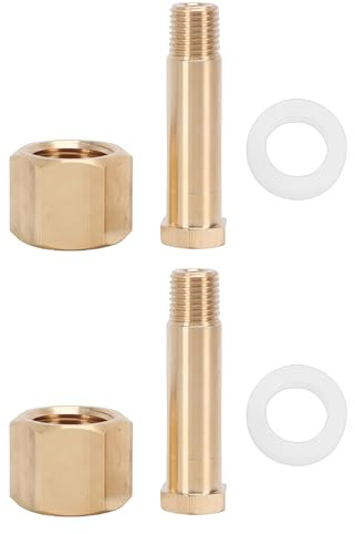 DUIMIMI CO2-Tank CGA 320 Mutter-Regler, Kohlendioxid-Flasche, Gewindeaufnahme, Unterlegscheibe und Gewindeanschluss, 1 4-Zoll-NPT-Adapter, Zubehör für Kegerator, CO2-Regler,