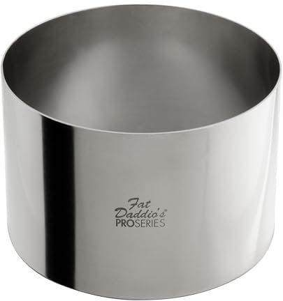 Fat Daddio's Stainless Steel Round Cake and Pastry Ring, 5 Inch x 3 Inch