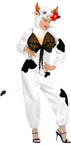 W WIDMANN MILANO Party Fashion, Costume de vache, design unique, velcro ajustable, chapeau inclus, taille XL, polyvalent pour toutes occasions, sécurité et qualité garanties