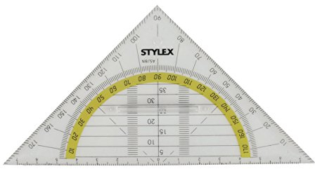 Stylex 37025 Geometriedreieck mit Griff, 16 cm
