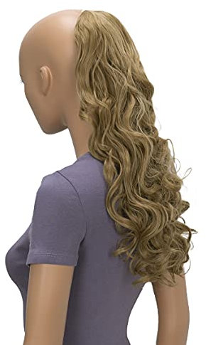 CAISHA 50cm Haarteil Ponytail Zopf Haarverlängerung Mit 2 Bändern Pferdeschwanz Lockig Blond HC23-1