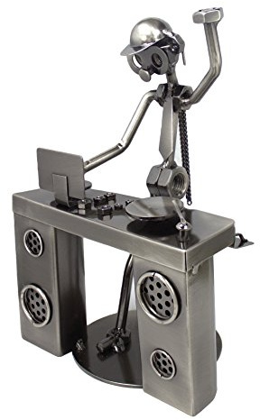 Broadway Gift Disc Jockey Figurine - Metal Spinner DJ Statue