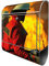 banjado® Design Briefkasten mit Feuer 38,5x46,5x13cm & 2 Schlüssel - Briefkasten Stahl Silber mit Zeitungsfach pulverbeschichtet - Postkasten A4 Einwurf inkl. Montagematerial