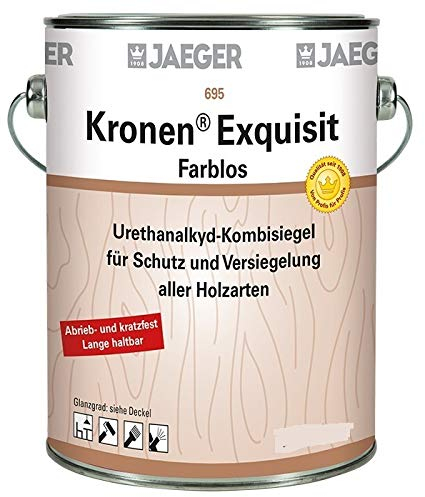 Jaeger 695 Kronen Exquisit tuffmatt 0,75l Klarlack Holzlack Klarsiegel matt